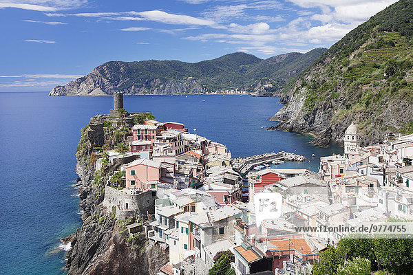Europa UNESCO-Welterbe Cinque Terre Italien Ligurien Vernazza