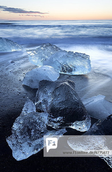 Nationalpark Ecke Ecken Strand Sonnenaufgang Vatnajökull Island Jökulsá í Lóni