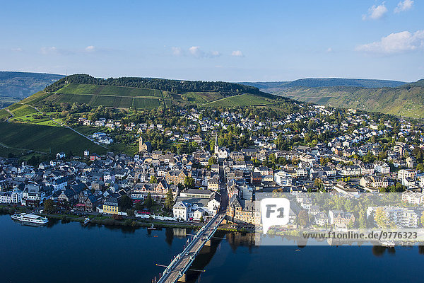 Europa, über, Fluss, Ansicht, Deutschland, Moseltal, Rheinland-Pfalz