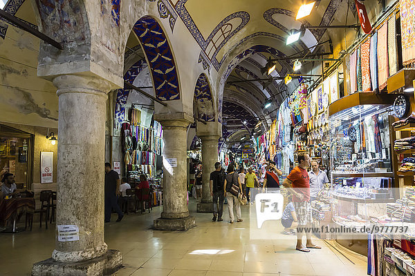 Europa Stein Straße Säule Dekoration Laden Decke Istanbul Türkei