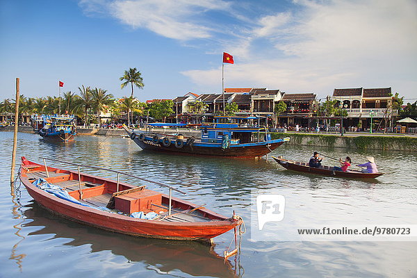 Boats on Thu Bon River  Hoi An  UNESCO World Heritage Site  Quang Nam  Vietnam  Indochina  Southeast Asia  Asia