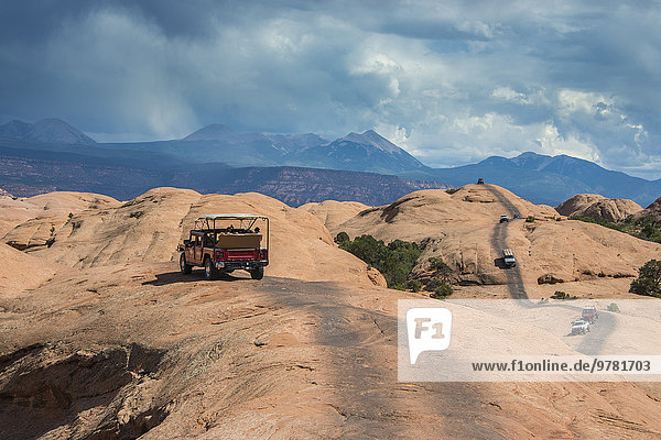 Amerika folgen fahren Nordamerika Verbindung Slickrock Trail Moab Utah