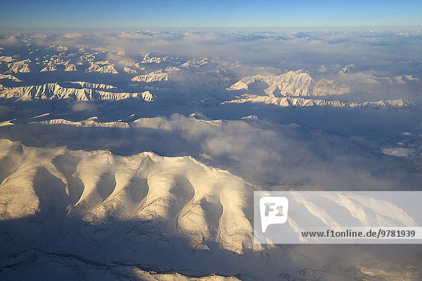 Aerial photo of Himalayas  Southern Ladakh  India  Asia
