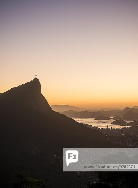 Morgendämmerung Reise chinesisch Ansicht Brasilien Rio de Janeiro Südamerika