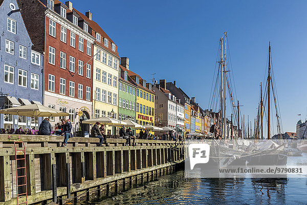 Kanal Nyhavn  Nyhavn  Kopenhagen  Dänemark  Europa