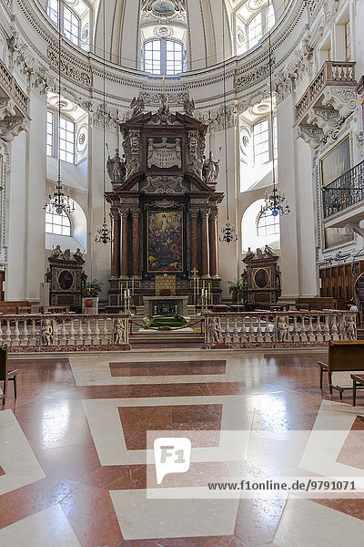 Salzburg Cathedral  interior view  Salzburg  Salzburg State  Austria  Europe