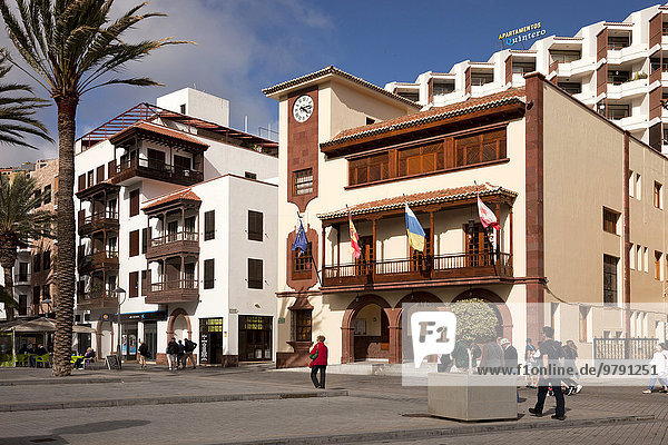 Rathaus oder Ayuntamiento am Plaza de las Americas  San Sebastian de La Gomera  La Gomera  Kanarische Inseln  Spanien  Europa