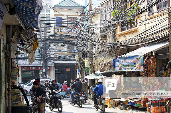 Straßenszene  Hanoi  Vietnam  Asien