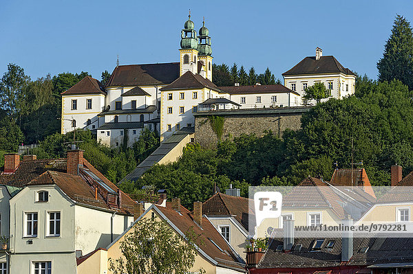 Wallfahrtskirche von Kloster Mariahilf  Passau  Niederbayern  Bayern  Deutschland  Europa