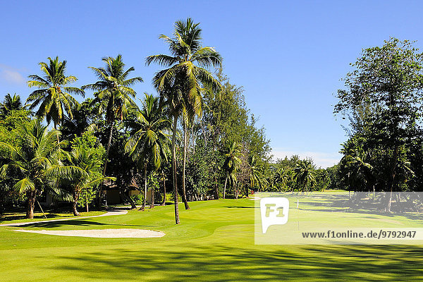 Lemuria Resort Golfplatz  Insel Praslin  Seychellen  Afrika