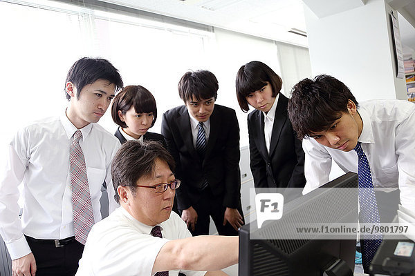 Mensch Büro Menschen arbeiten Business japanisch