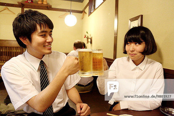 Mensch Lifestyle Menschen trinken Business japanisch