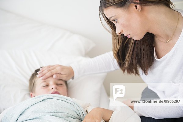 Mother caring for ill son (6-7)