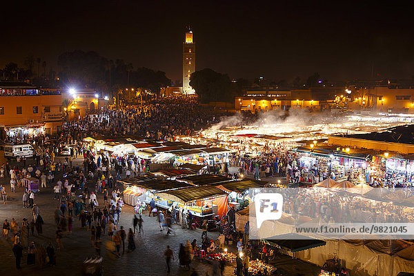 Morocco  Marrakesh  Djemaa el Fna at night