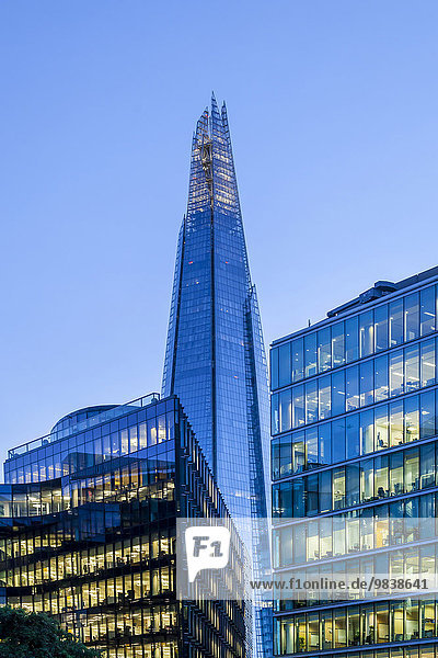 Modern office buildings with the More London Riverside office complex and the The Shard skyscraper  Southwark  South Bank  London  England  United Kingdom  Europe
