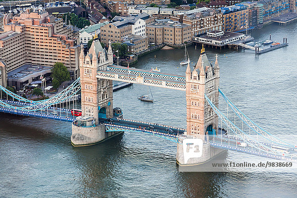 Tower Bridge across River Thames  London  England  United Kingdom  Europe