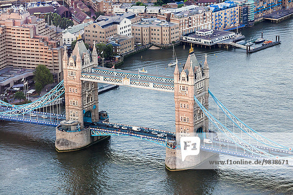 Tower Bridge across River Thames  London  England  United Kingdom  Europe