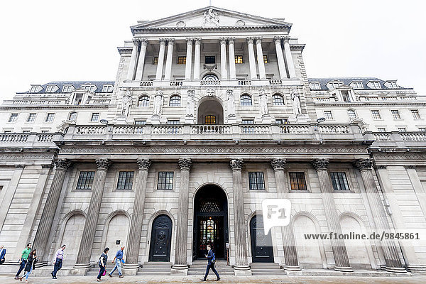 Bank of England in Threadneedle Street  London  England  United Kingdom  Europe