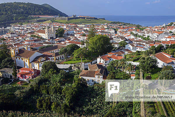 Townscape  Angra do Heroismo  Terceira  Azores  Portugal  Europe