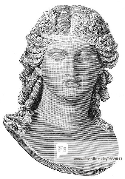 Der Gott Dionysos  historische Illustration
