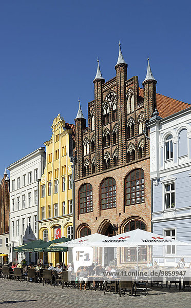 Alter Markt square  historic centre  UNESCO World Heritage Site  Stralsund  Mecklenburg-Western Pomerania  Germany  Europe