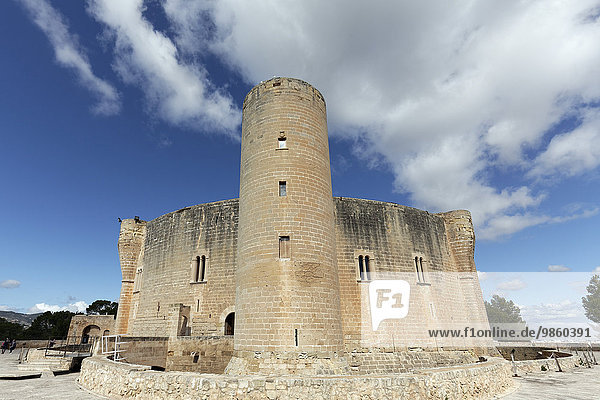 Festung Castell de Bellver  Palma de Mallorca  Mallorca  Balearen  Spanien  Europa