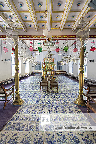 Paradesi-Synagoge  Jüdisches Viertel oder Jew Town  Mattancherry  Cochin  Kochi  Kerala  Indien  Asien