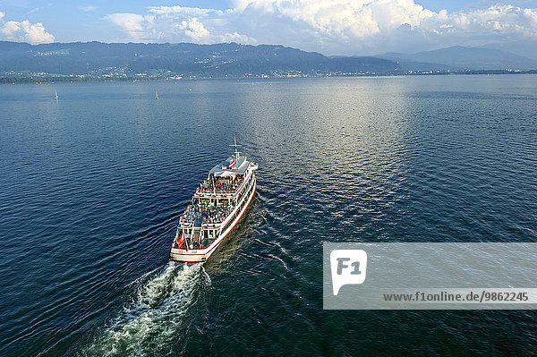 Passenger ferry Vorarlberg on Lake Constance  Lindau  Swabia  Bavaria  Germany  Europe