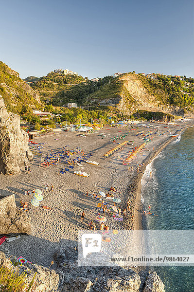 Italy Calabria Tyrrhenian Sea San Nicola Arcella coastline beach resort and inlet