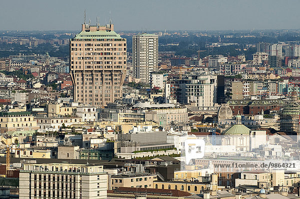 Italien  Lombardei  Mailand  Stadtbild mit Torre Velasca