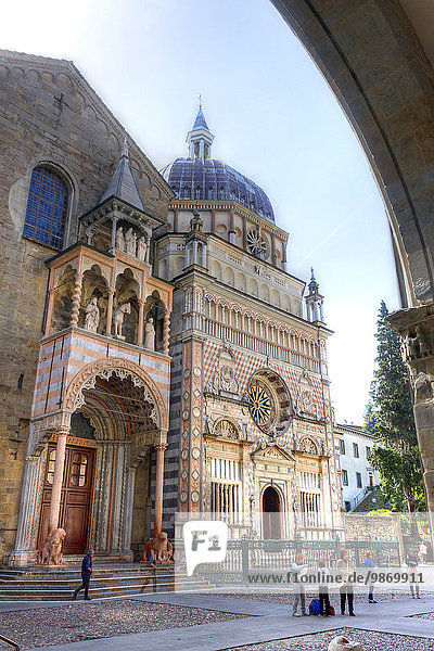 Italy  Lombardy  Bergamo Alta  Colleoni chapel and Santa Maria Maggiore church