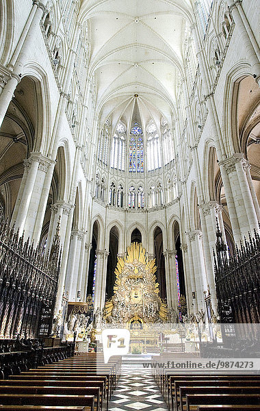 Kathedrale schreiben Gotik UNESCO-Welterbe Altar Amiens katholisch Decke römisch