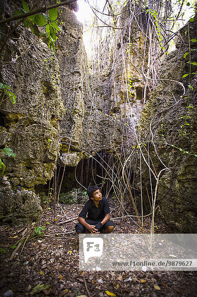 'Walking into the reef; Nauru Island'