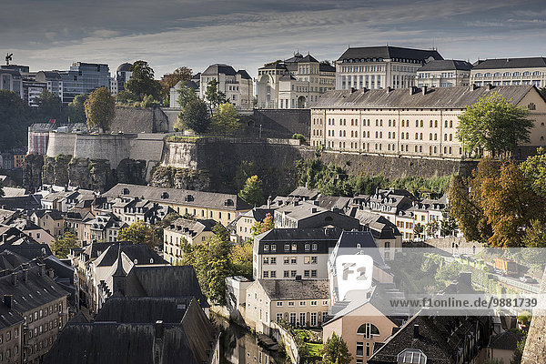 Luxemburg Hauptstadt Großstadt Ansicht alt