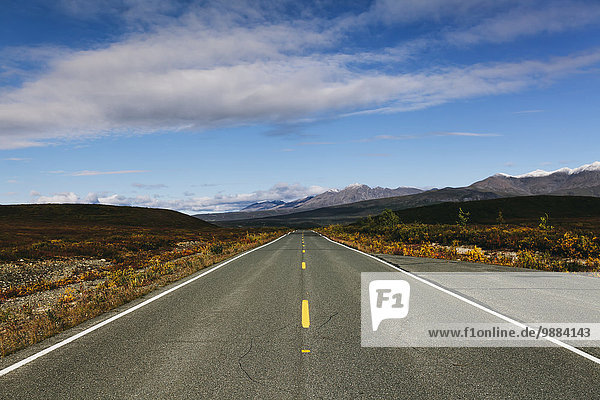 leer Nationalpark Amerika Fernverkehrsstraße Verbindung Denali Nationalpark Alaska
