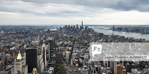 New York City Amerika Gebäude hoch oben Ansicht Verbindung