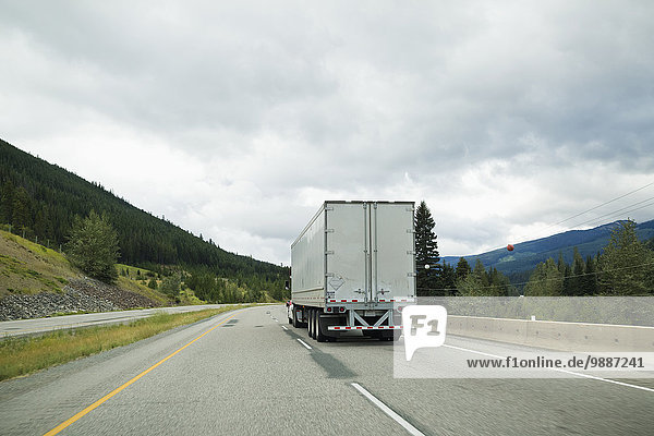 Transport Lastkraftwagen Bundesstraße British Columbia Kanada