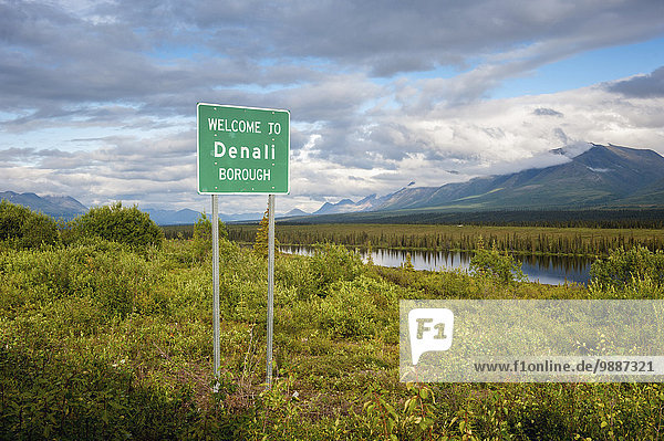 reinkommen Zeichen Denali Nationalpark Alaska Signal