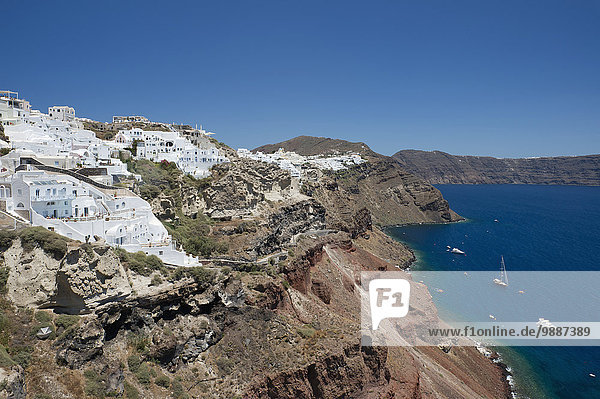 über Santorin gekalkt Kykladen Griechenland Griechische Inseln Oia Ia
