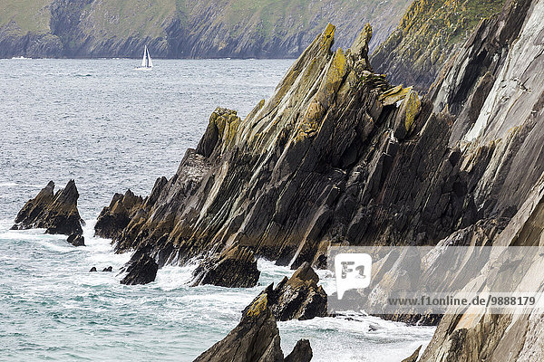 entfernt Felsen Küste Kerry County Dingle Irland