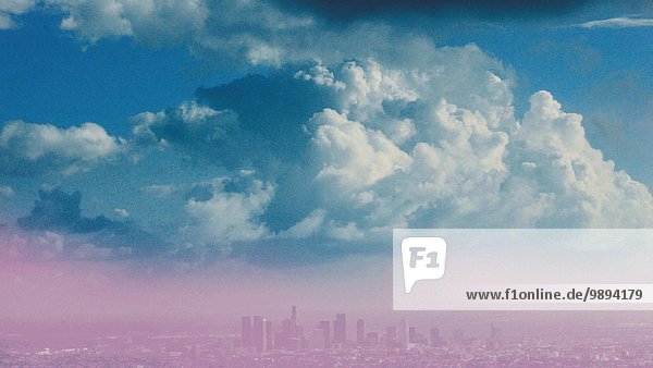 Vereinigte Staaten von Amerika USA Skyline Skylines Frist Wolke über Bewegung Kalifornien Los Angeles
