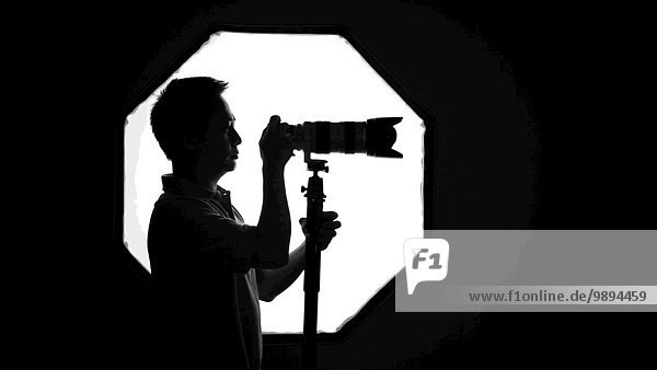 Mann Fotografie nehmen Silhouette