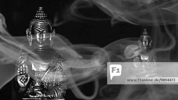 Rauch Statue 2 Buddha Weihrauch
