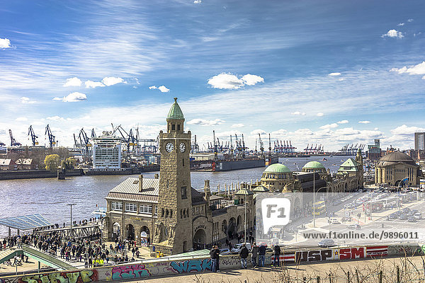 Deutschland Hamburg St. Pauli Anlegestellen