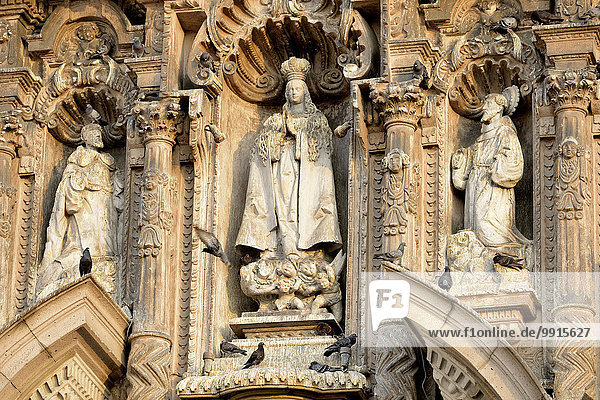 Stauen in der Fassade der Kirche Iglesia de San Francisco  UNESCO-Weltkulturerbe  Lima  Peru  Südamerika