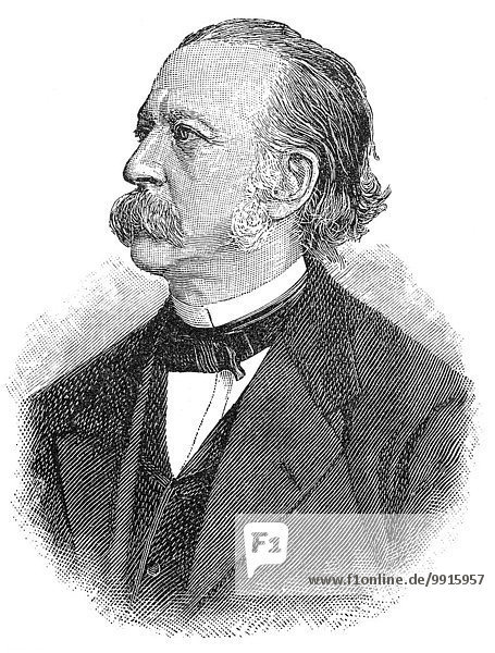Theodor Fontane  ein deutscher Schriftsteller und approbierter Apotheker  Holzschnitt