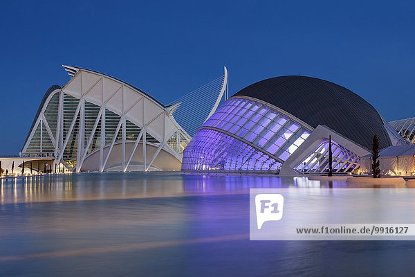Stadt der Künste und Wissenschaften  Museu de les Ciencies Príncipe Felip Wissenschaftsmuseum und Hemisferic IMAX-Kino  Valencia  Spanien  Europa