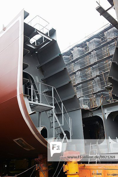 Detail des Schiffes in der Werft  GoSeong-gun  Südkorea