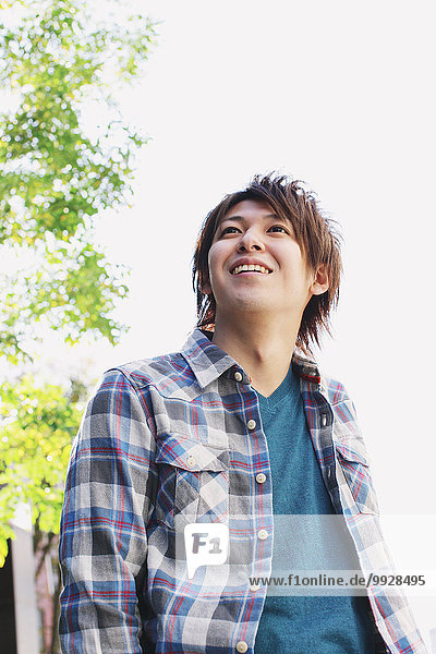 Young man looking away