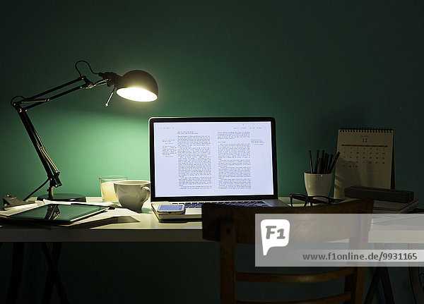 Handy beleuchtet Computer Schreibtisch Nacht Lampe